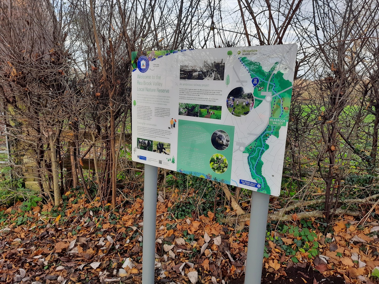 One of the Boards at Rea Brook Valley Nature Reserve